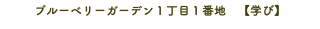 ブルーベリーガーデン１丁目１番地　【学び】