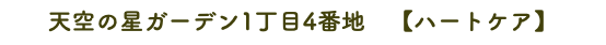 天空の星ガーデン1丁目4番地　【ハートケア】