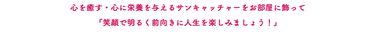 心を癒す・心に栄養を与えるサンキャッチャーをお部屋に飾って 『笑顔で明るく前向きに人生を楽しみましょう！』 
